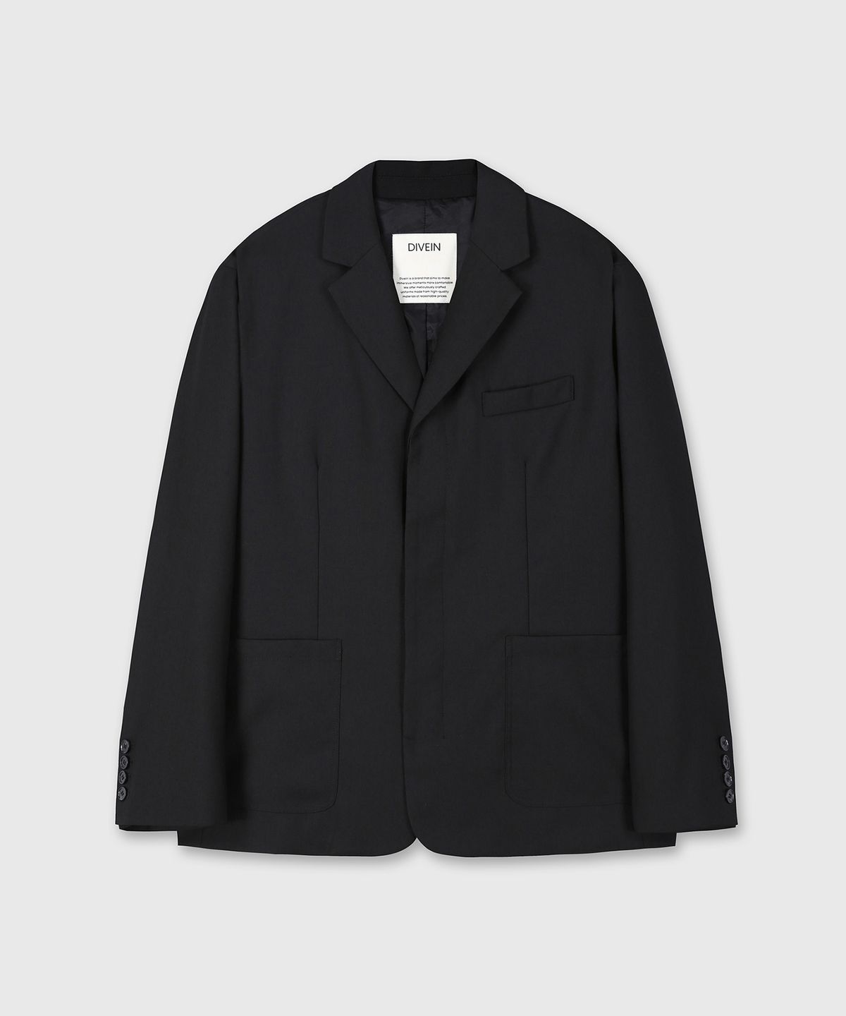 다이브인(DIVEIN) SINGLE TAILORED JACKET (BLACK)