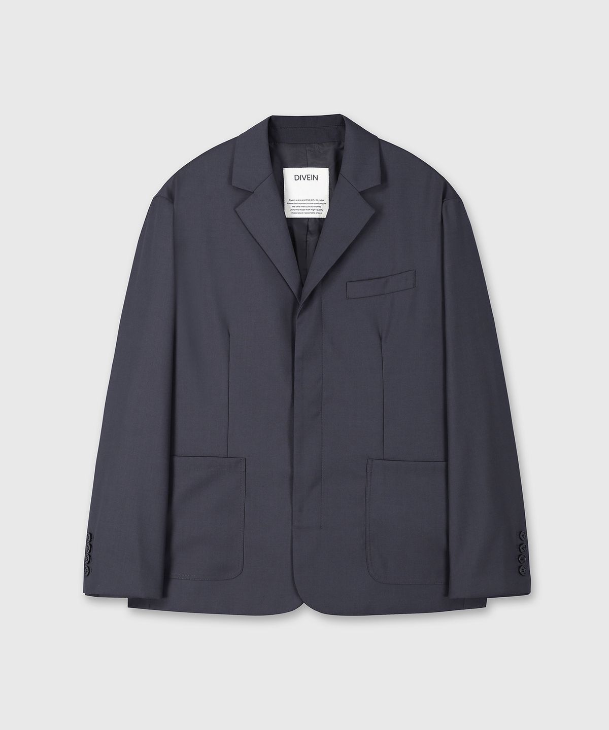 다이브인(DIVEIN) SINGLE TAILORED JACKET (GRAY)