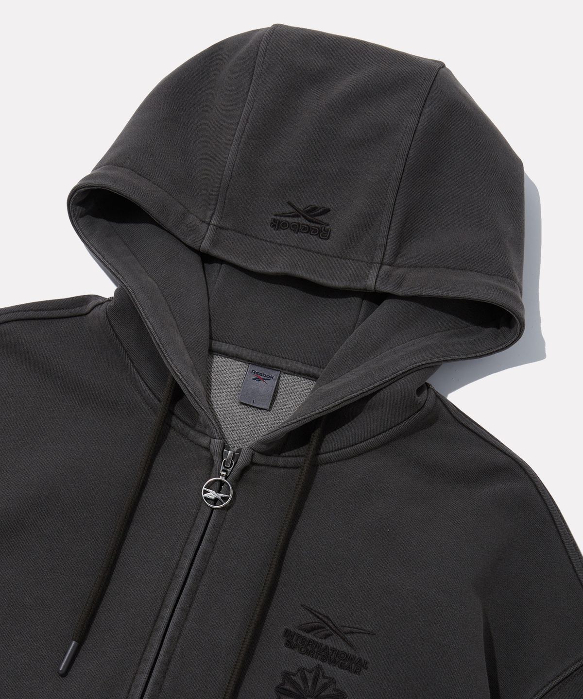 리복(REEBOK) 가먼트다잉 스타크레스트 후드 집업 - 더스티 브라운