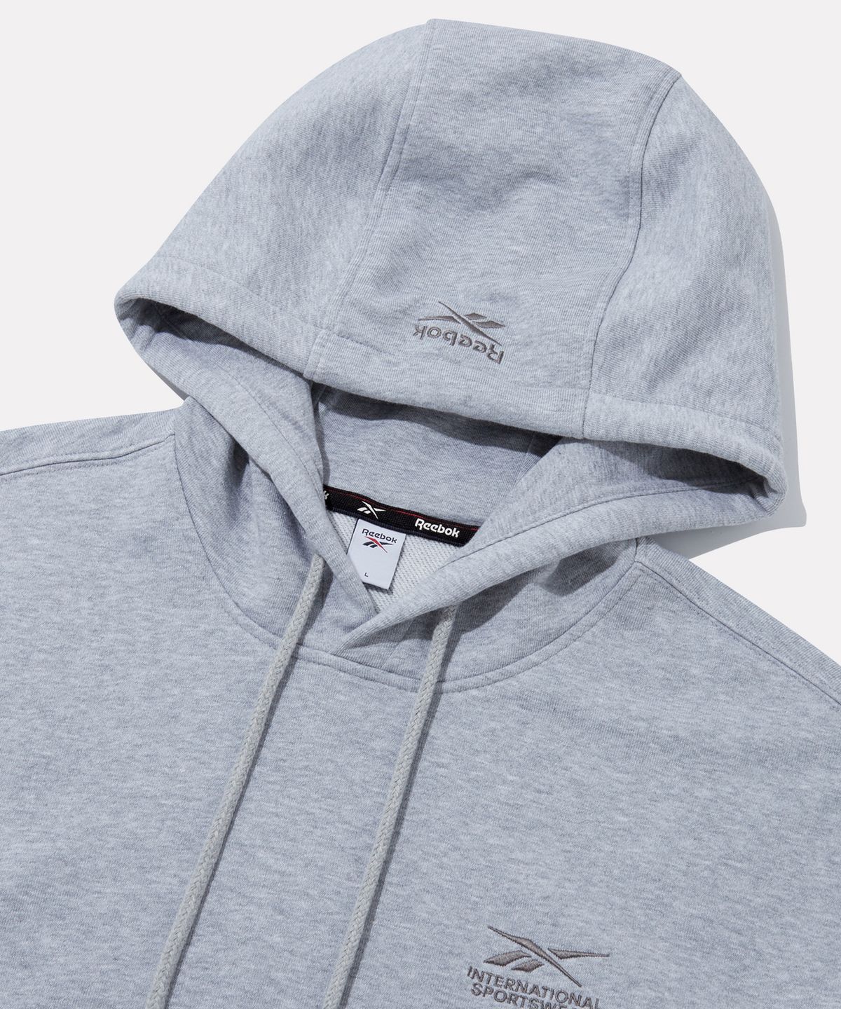 리복(REEBOK) 클래식 벡터 후디 - 멜란지 그레이