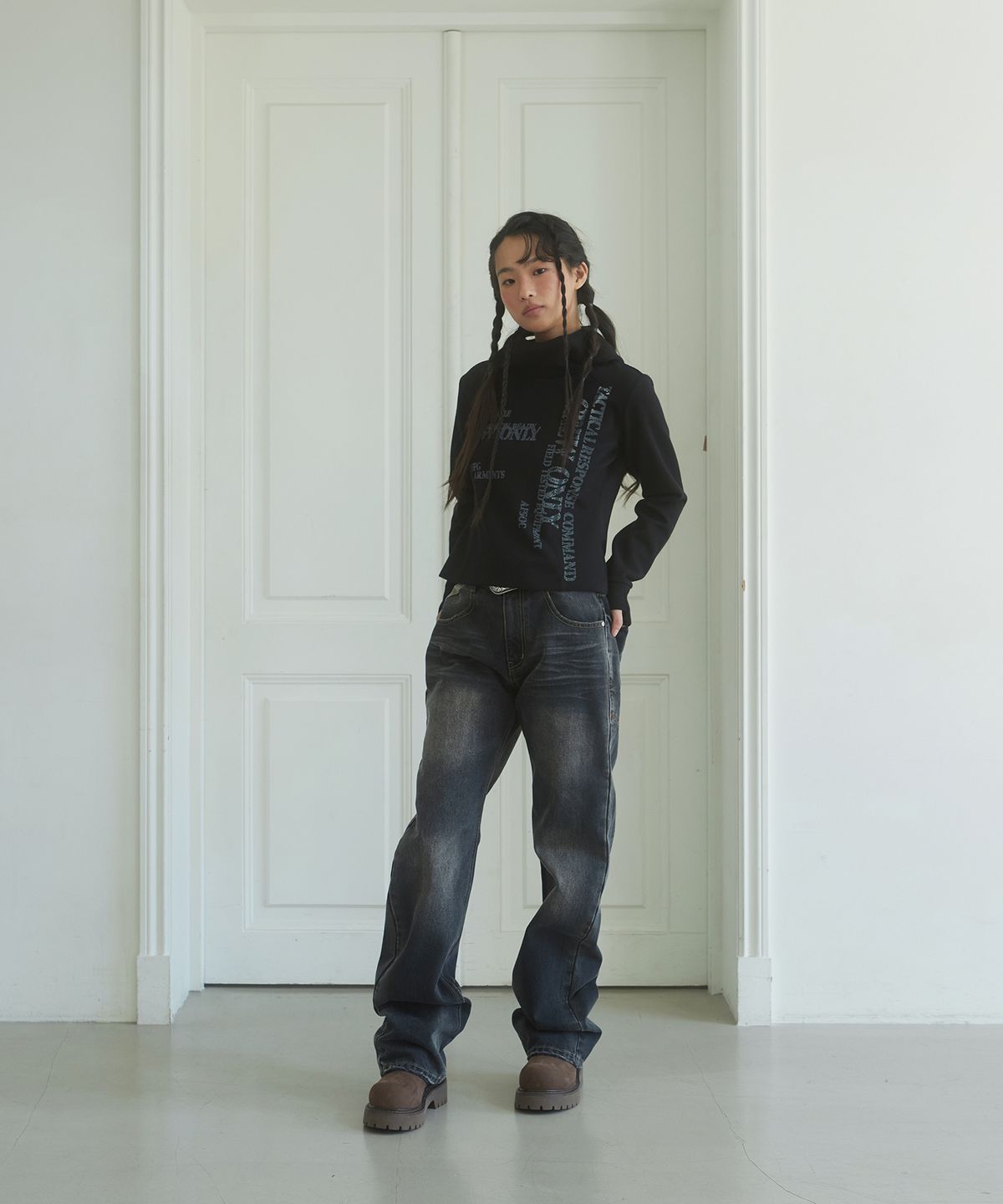 데프가먼츠(DEFGARMENTS) VT WASHING SAGGING DENIM [BLACK]