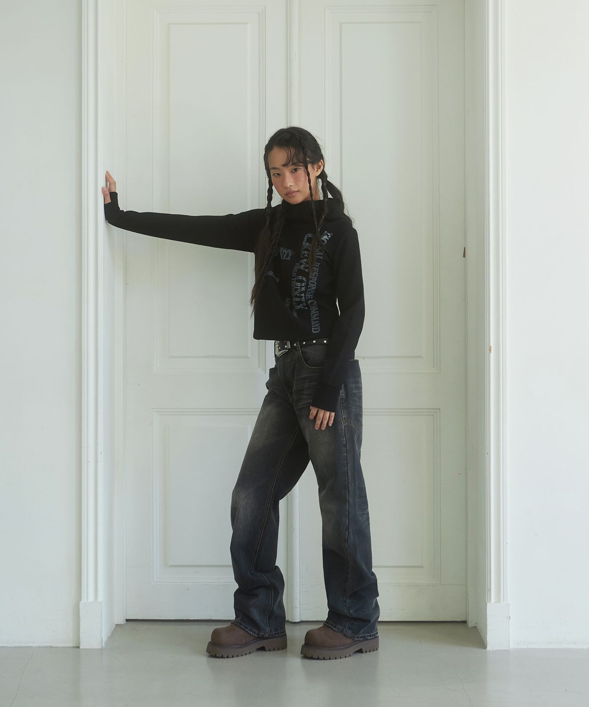 데프가먼츠(DEFGARMENTS) VT WASHING SAGGING DENIM [BLACK]