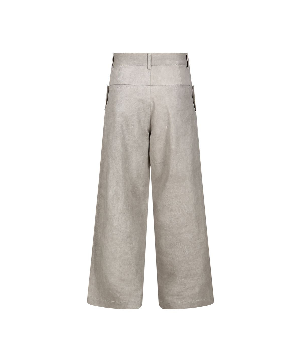 몰프(MORPH) Divided Washed Cotton Multi Button Straight Pants