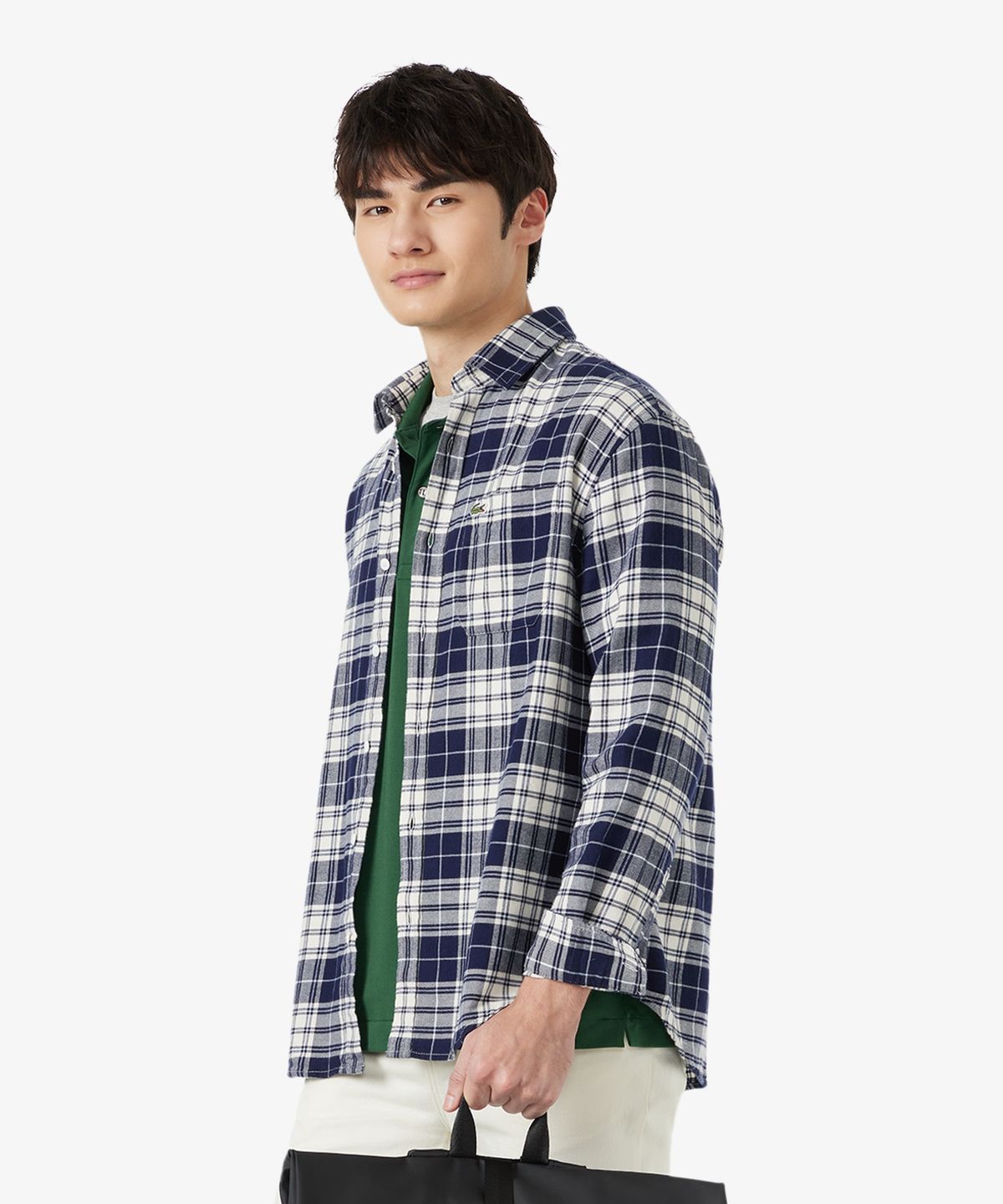 라코스테(LACOSTE) 남성 플란넬 그리드 체크 셔츠 CH3596-56N DCN0