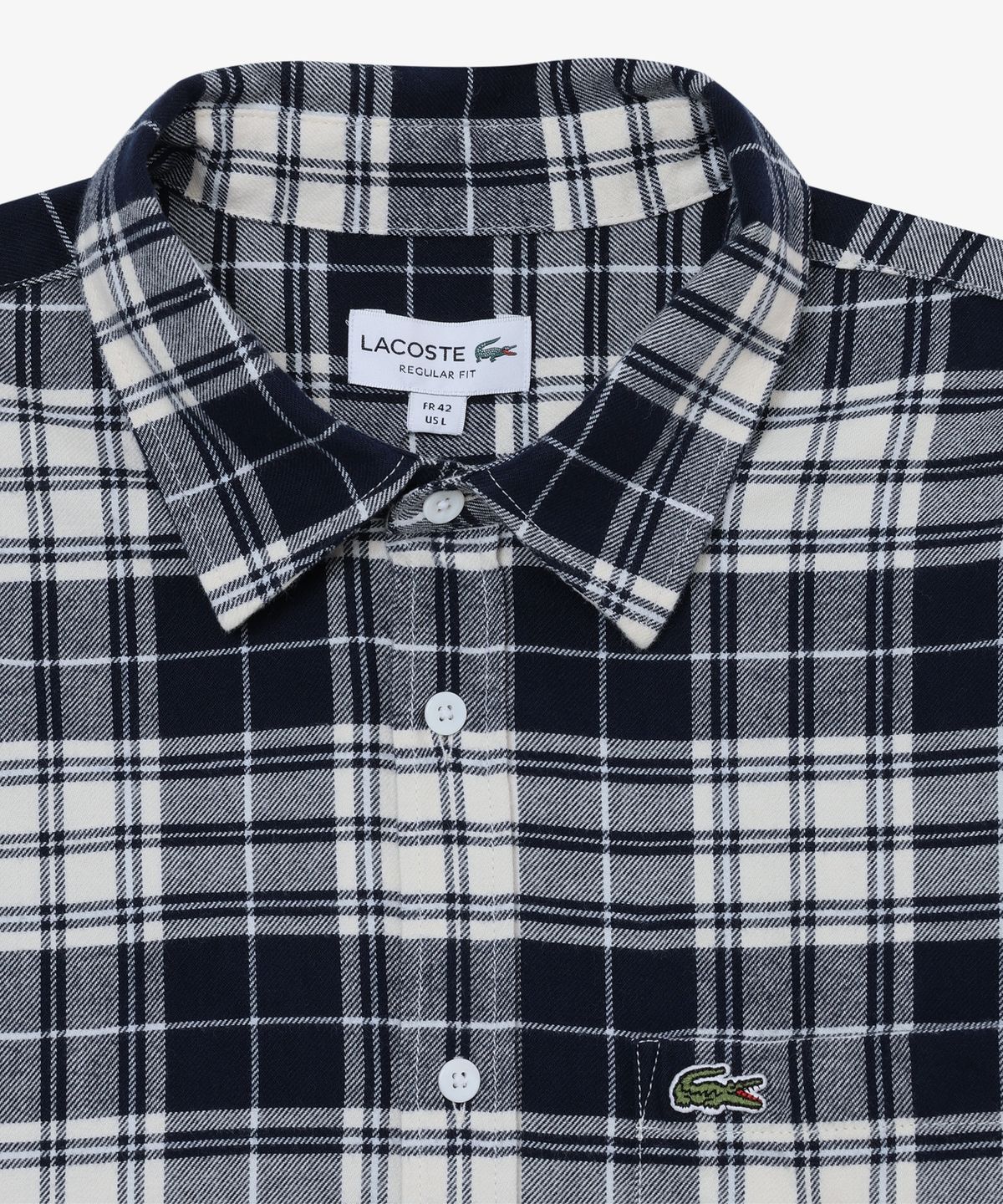 라코스테(LACOSTE) 남성 플란넬 그리드 체크 셔츠 CH3596-56N DCN0
