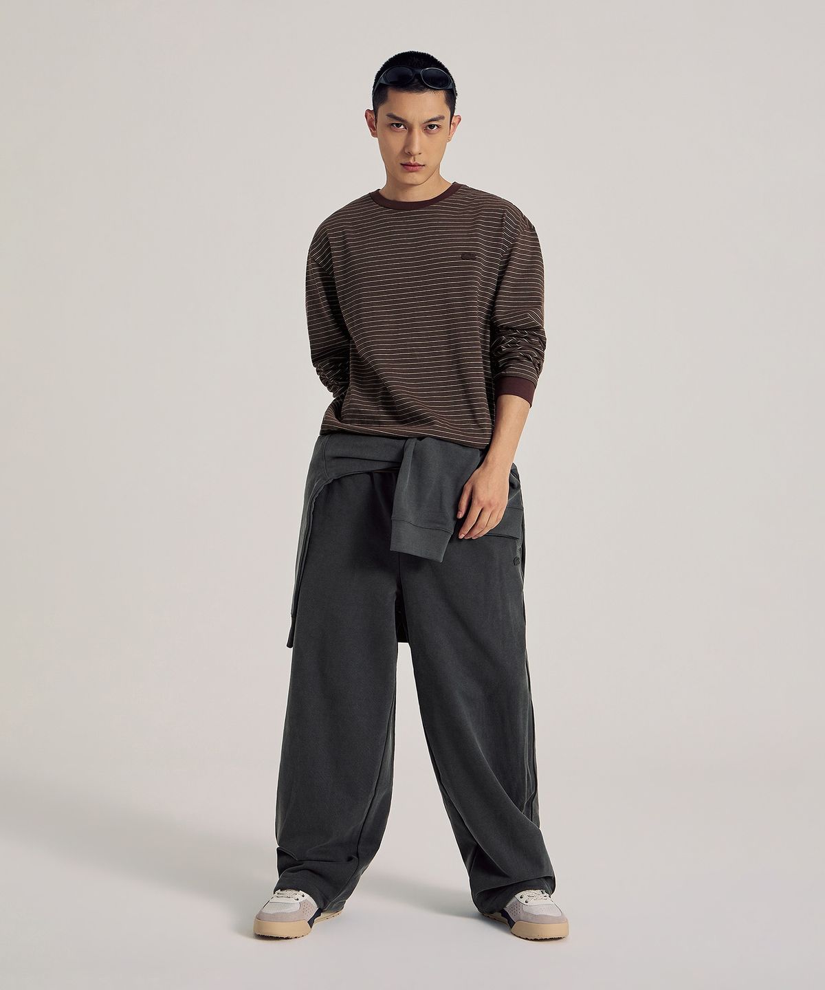 라코스테(LACOSTE) 남성 멀티 스트라이프 긴팔 티셔츠 TH467E-56N DPD