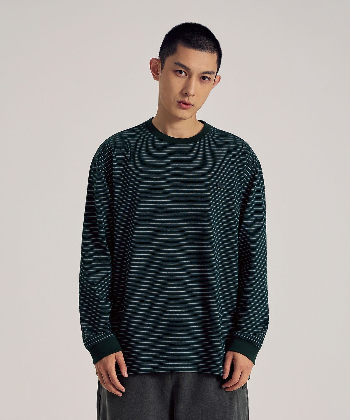 라코스테(LACOSTE) 남성 멀티 스트라이프 긴팔 티셔츠 TH467E-56N YZP