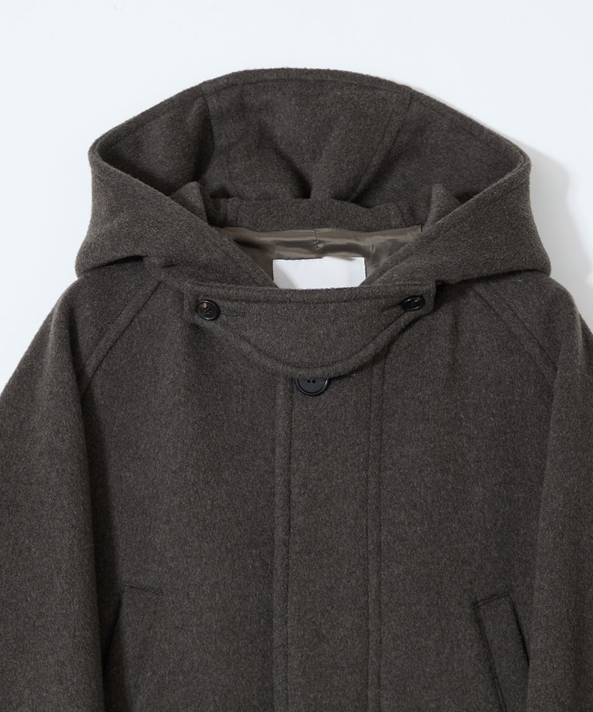 홀리선(HORLISUN) Longgrove Wool Hood Half Coat Spain Olive