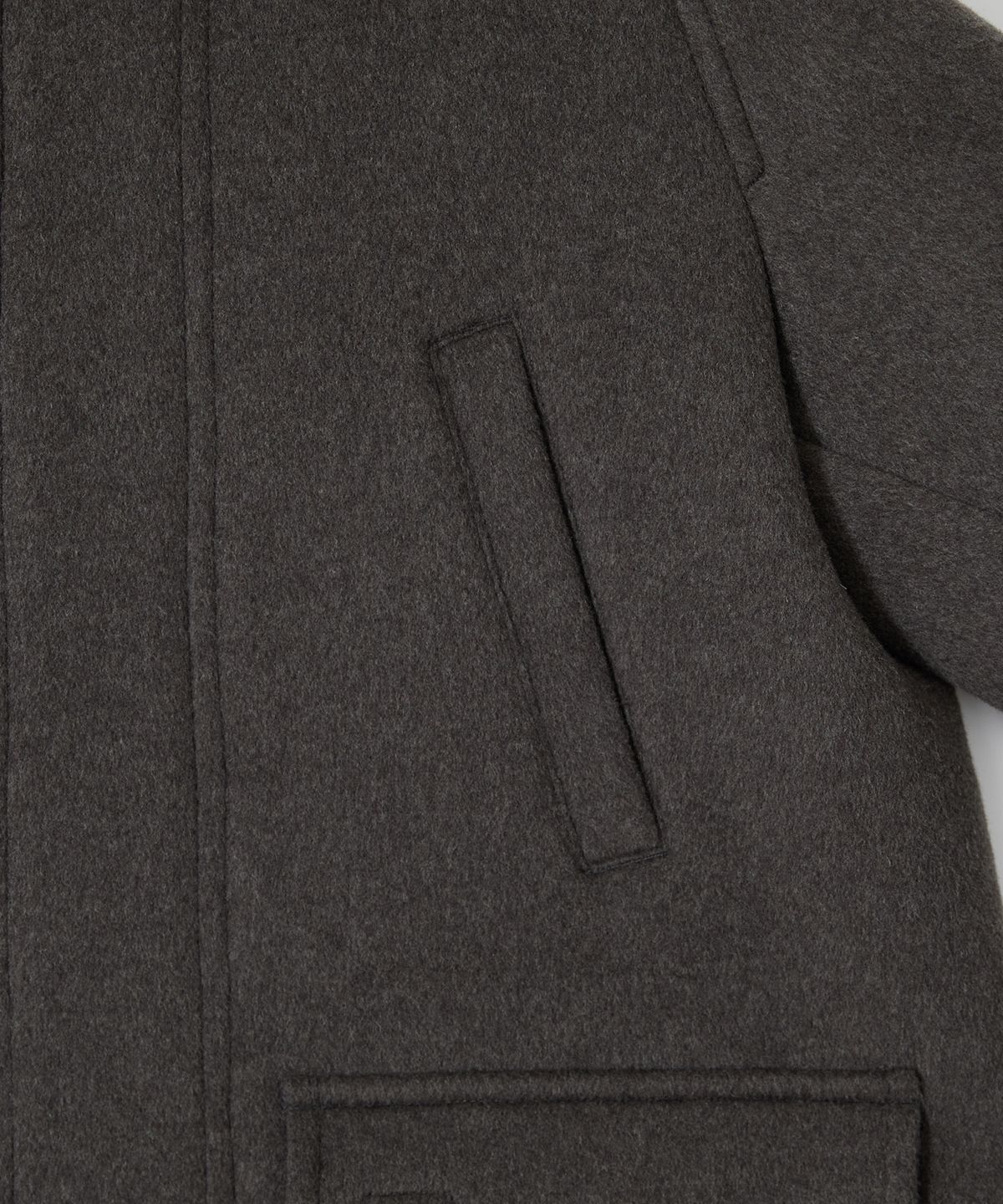 홀리선(HORLISUN) Longgrove Wool Hood Half Coat Spain Olive