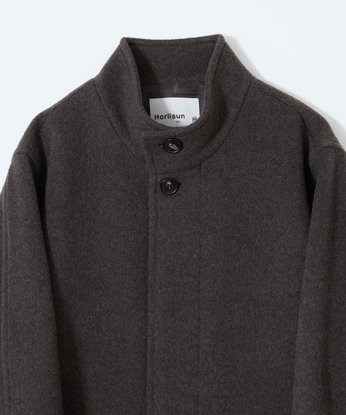 홀리선(HORLISUN) Baron Wool Half Coat Spain Olive