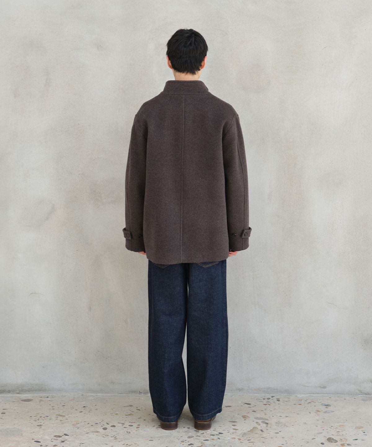 홀리선(HORLISUN) Baron Wool Half Coat Spain Olive
