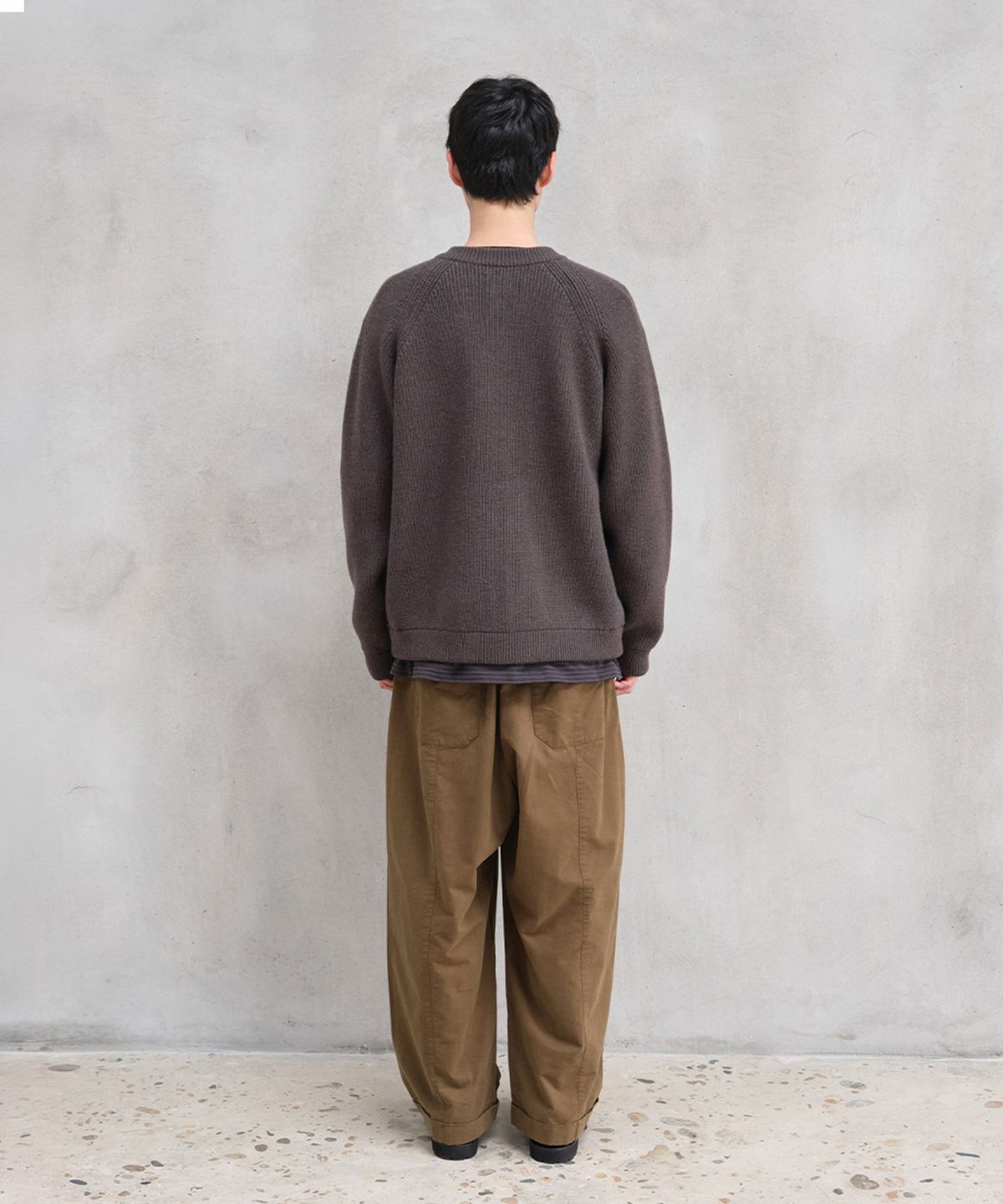 홀리선(HORLISUN) Annette Wool Heavy Rib Knit Cardigan Spain Olive