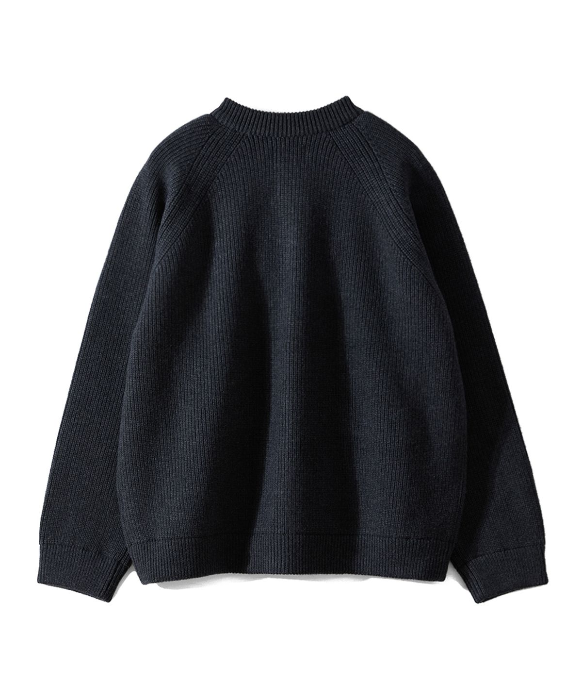 홀리선(HORLISUN) Annette Wool Heavy Rib Knit Cardigan Melange Charcoal