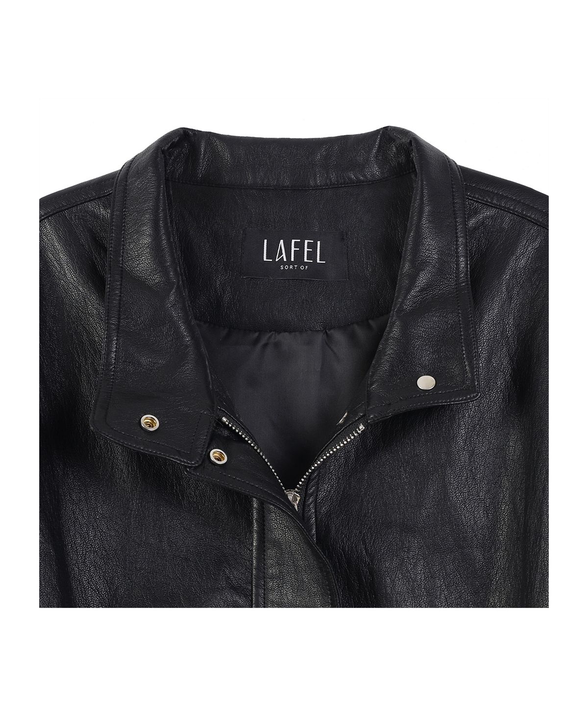 라펠 소로브(LAFELSORTOF) 페이크 레더 집업 자켓