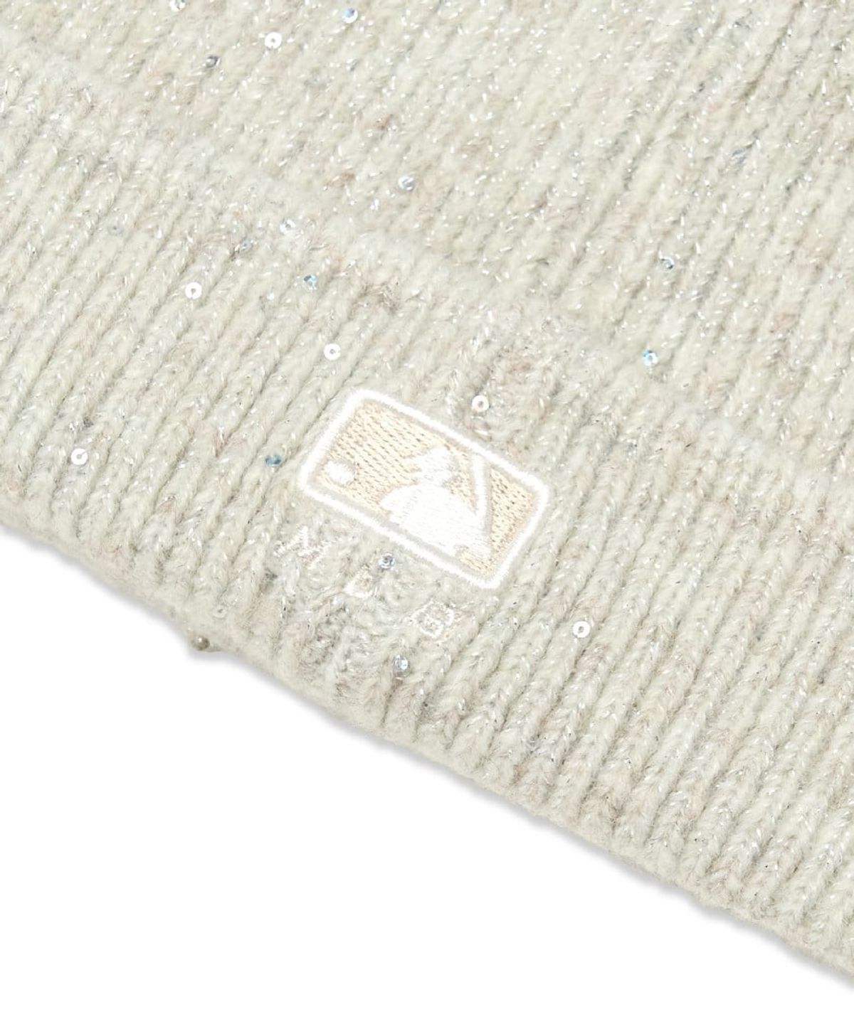 엠엘비 키즈(MLB KIDS) 샤인 비즈 리본 비니 NY (Cream)