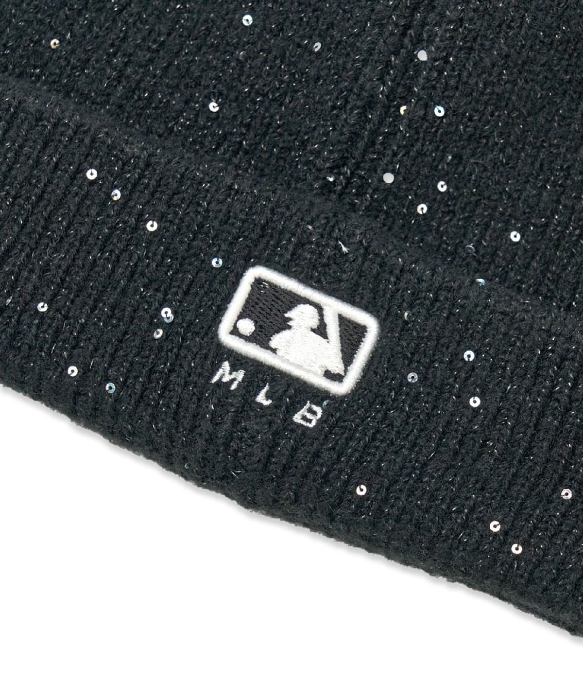 엠엘비 키즈(MLB KIDS) 샤인 비즈 리본 비니 NY (Black)