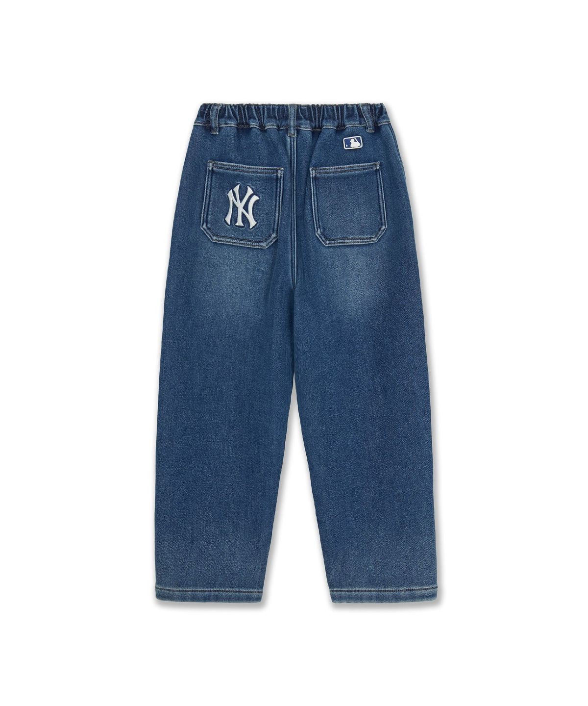 엠엘비 키즈(MLB KIDS) 스트릿 루즈 융기모 본딩 데님팬츠 NY (Blue)
