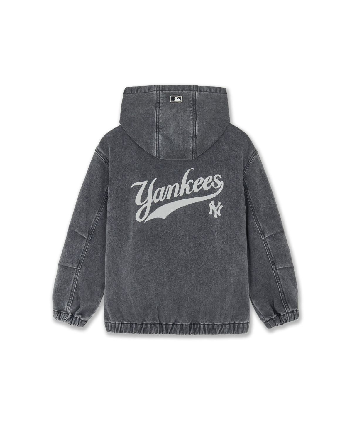 엠엘비 키즈(MLB KIDS) 스트릿 소프트 데님 기모 후드집업 NY (D.Charcoal Grey)