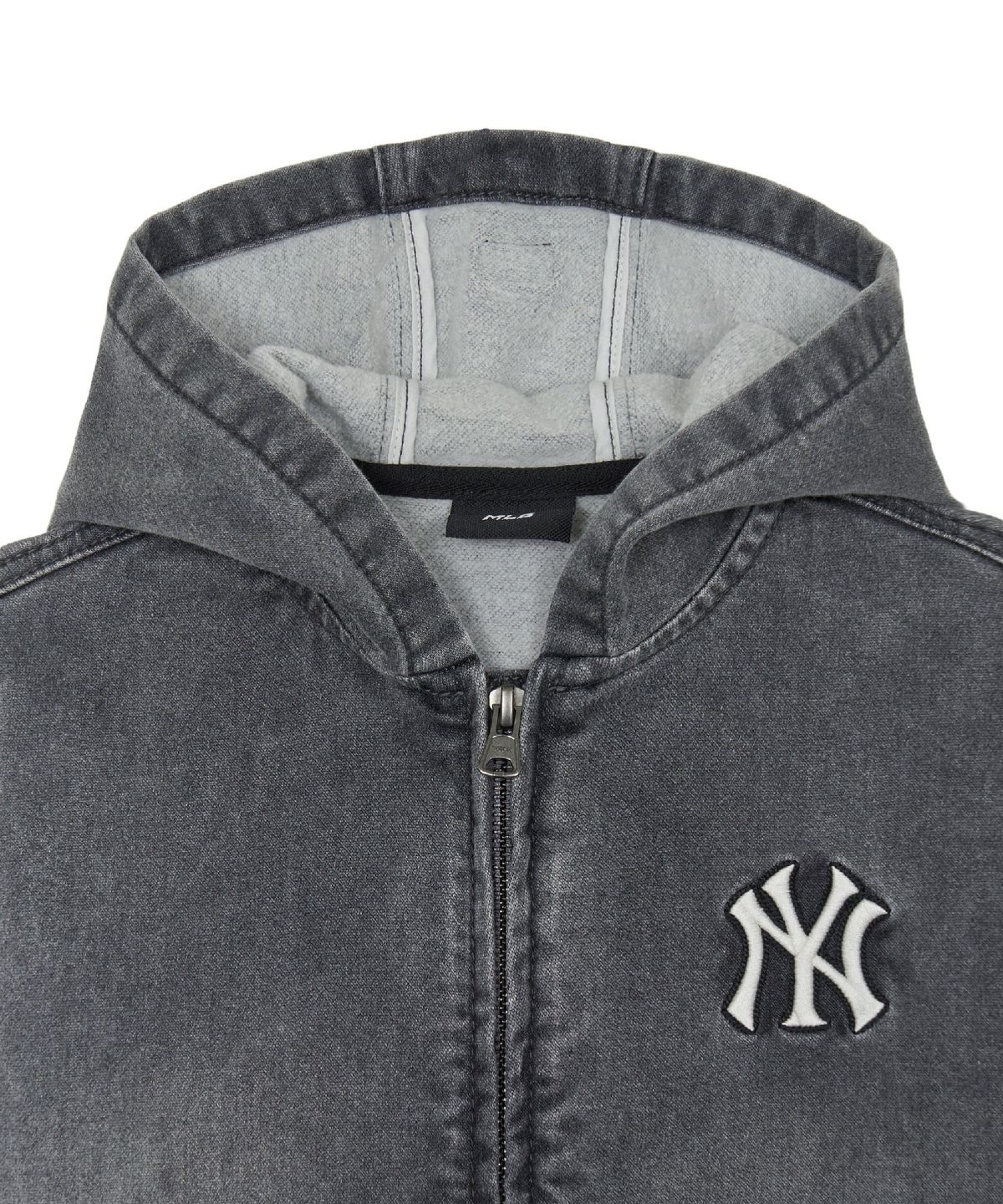 엠엘비 키즈(MLB KIDS) 스트릿 소프트 데님 기모 후드집업 NY (D.Charcoal Grey)