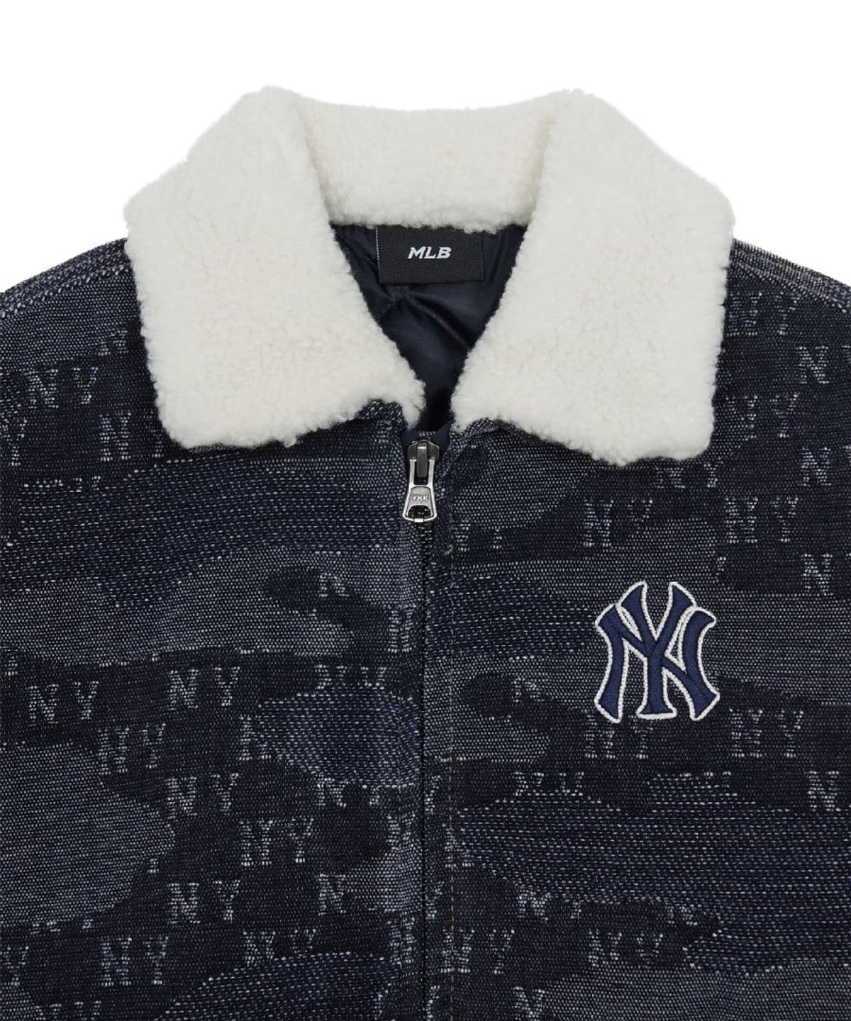 엠엘비 키즈(MLB KIDS) 스트릿 카무플라주 모노그램 윈터 데님 점퍼 NY (Navy)