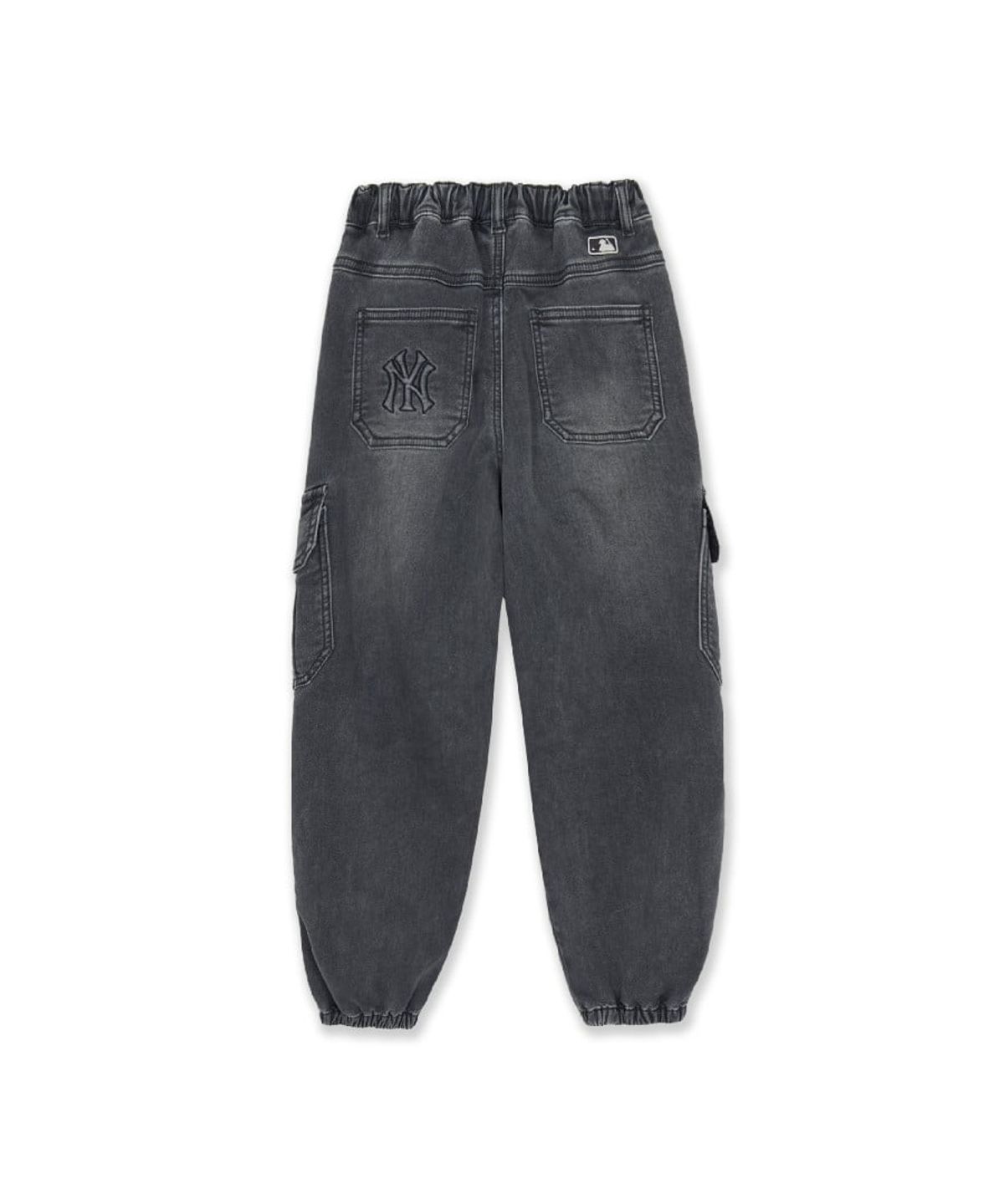 엠엘비 키즈(MLB KIDS) 스트릿 루즈 조거 라이크라 소프트 데님팬츠 NY (D.Charcoal Grey)