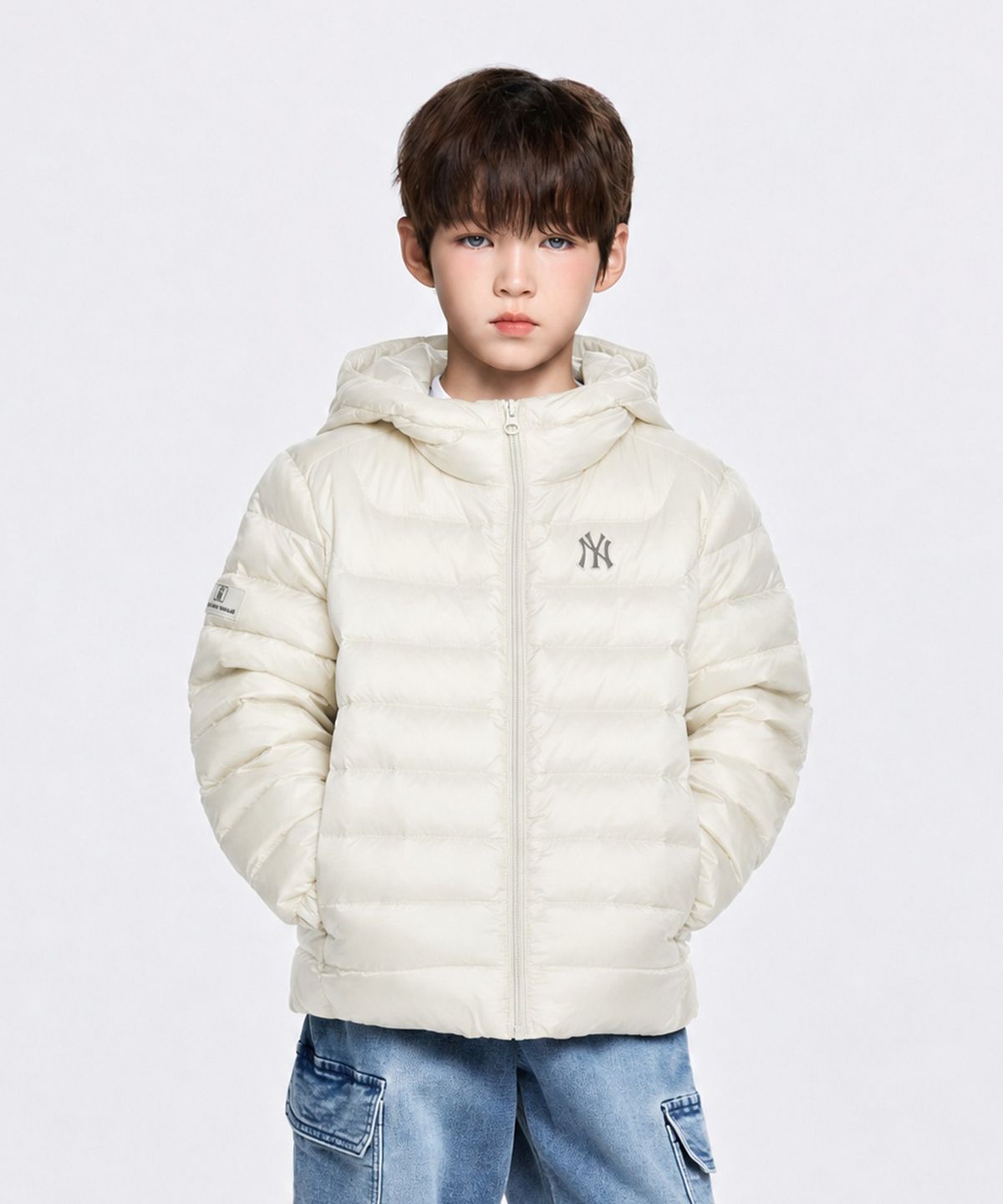 엠엘비 키즈(MLB KIDS) 스포티브 와펜 덕 경량다운 NY (Ivory)