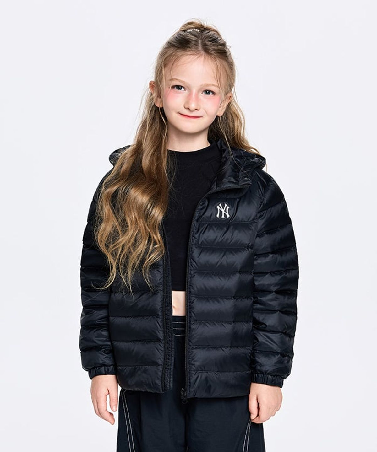 엠엘비 키즈(MLB KIDS) 스포티브 와펜 덕 경량다운 NY (Black)