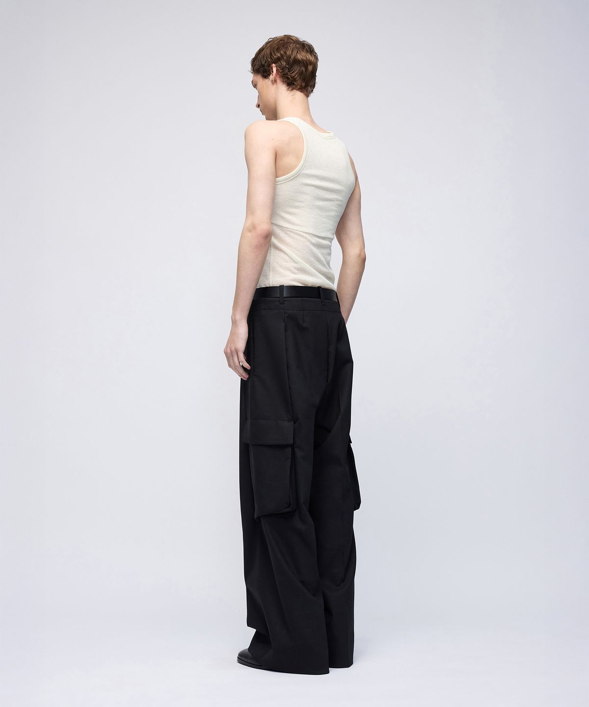 몰프(MORPH) Divided Double Waist Wide Cargo Pants