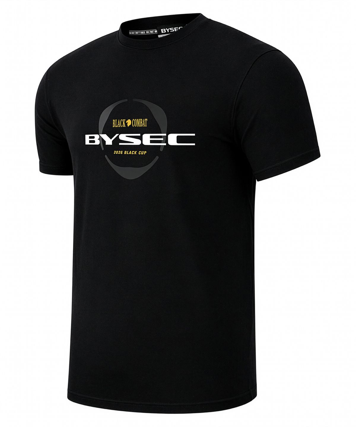 바이젝(BYSEC) [BYSEC X BLACKCOMBAT] 머슬 스판 블랙컵 빅로고 숏슬리브