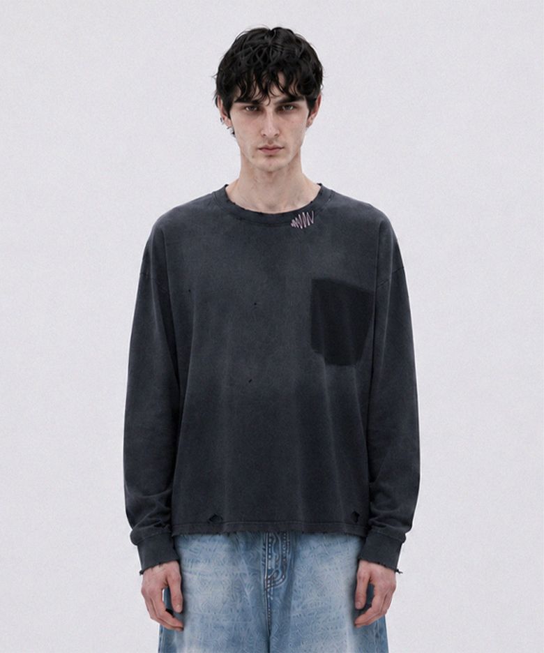 None - Ghost pocket Long sleeve (Black)