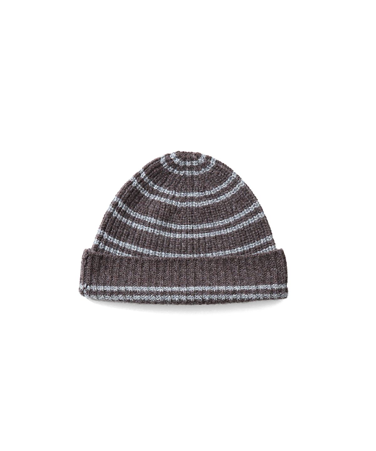 홀리선(HORLISUN) Haven Border Knit Beanie Melange Brown