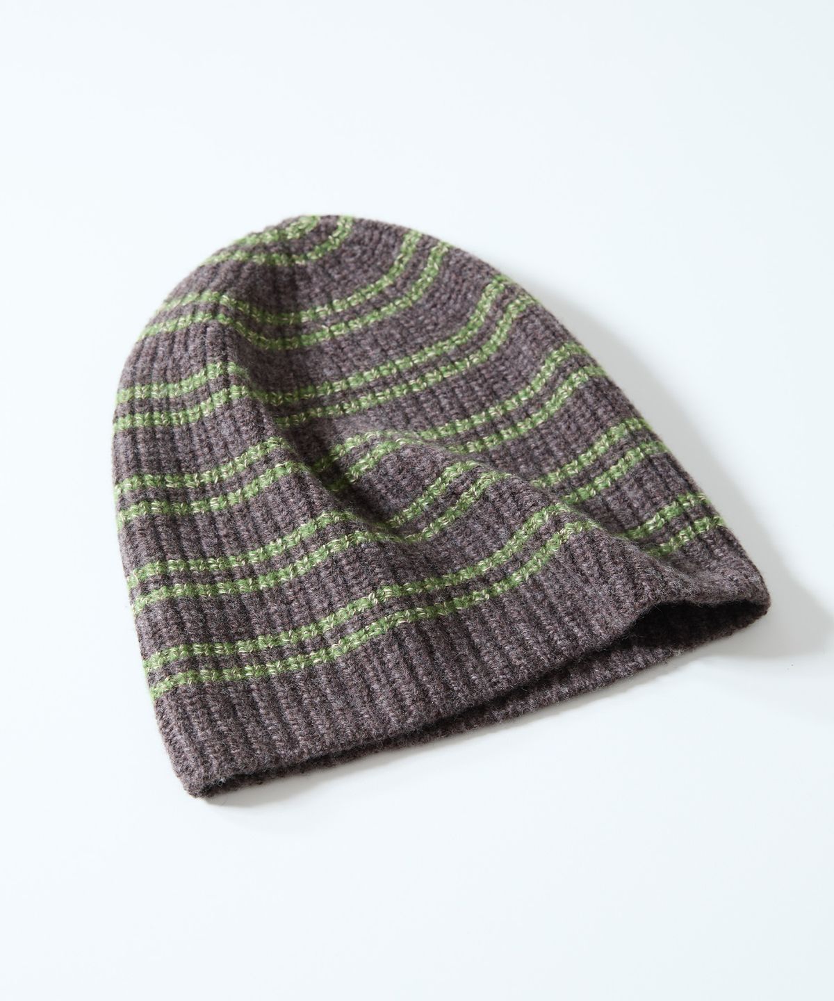 홀리선(HORLISUN) Haven Border Knit Beanie Matcha