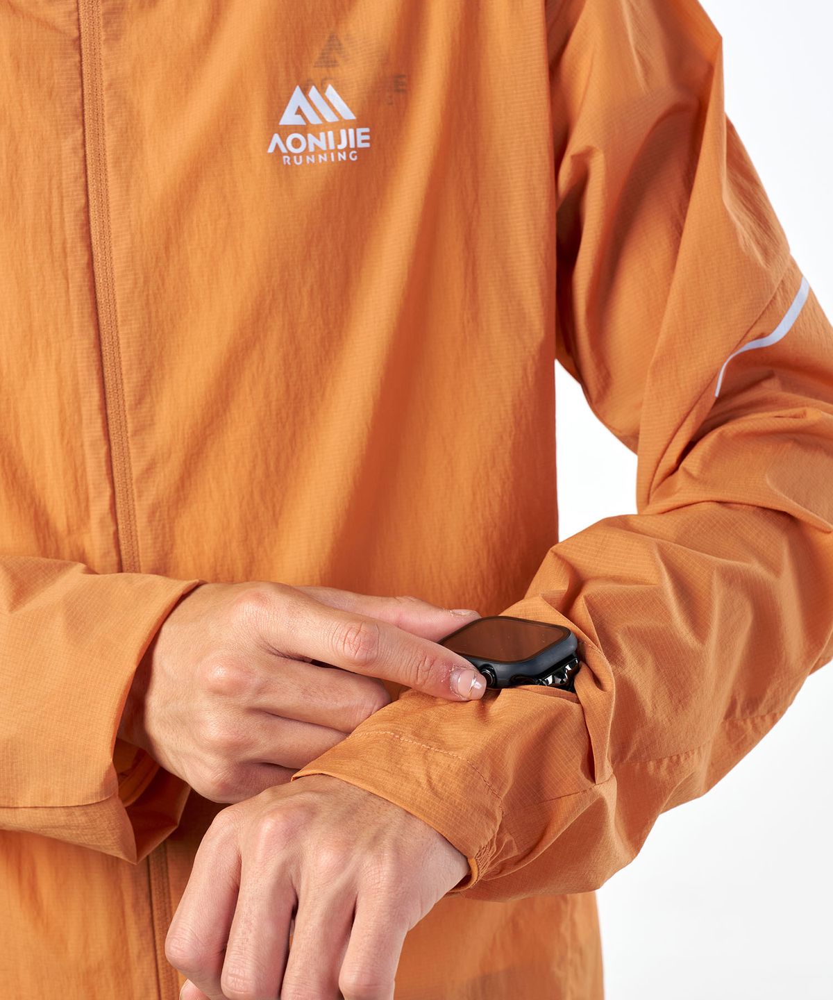 오니지(AONIJIE) [UV 프로텍션] 경량 러닝 바람막이 MJ75 (Camel Orange)