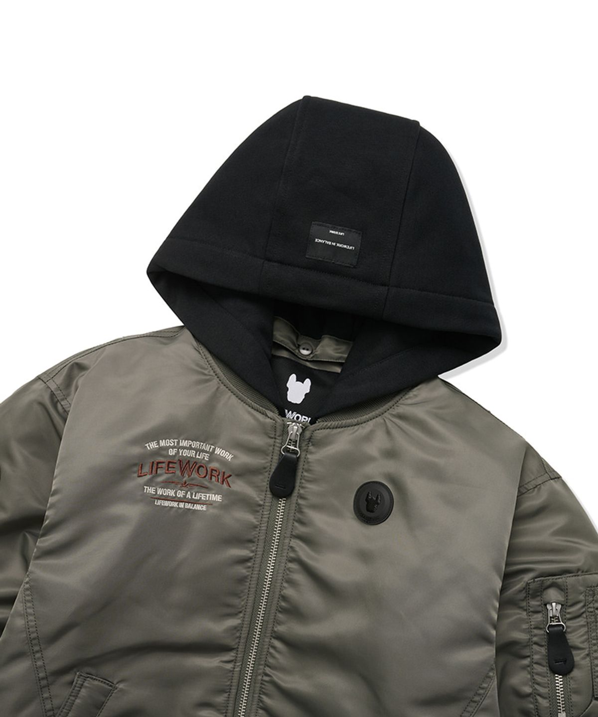 라이프워크 키즈(LIFEWORK KIDS) 키즈) AIRDOK 파일럿 봄버 후드 항공 점퍼