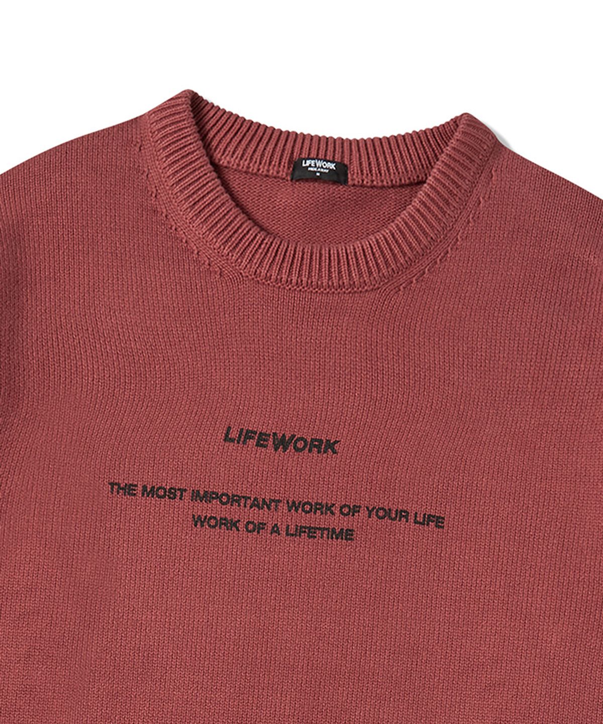 라이프워크(LIFEWORK) 빈티지 미니멀 플레인 니트