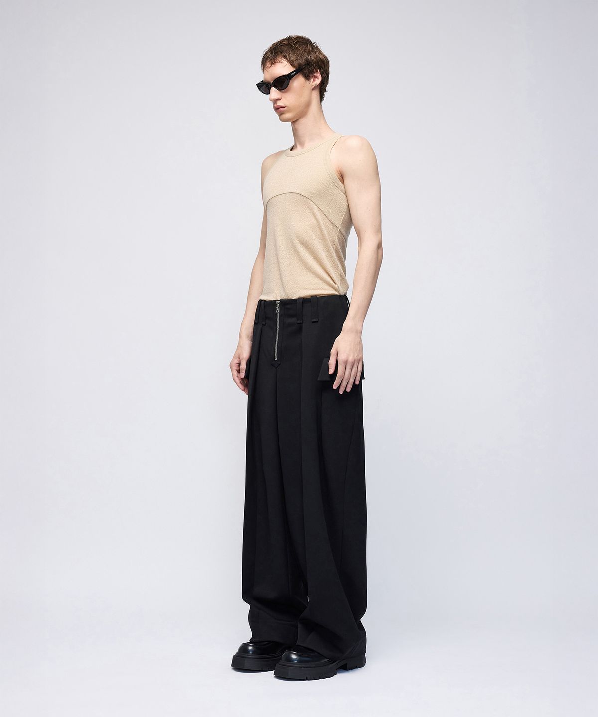 몰프(MORPH) Titane Front Zip Tailored Pants