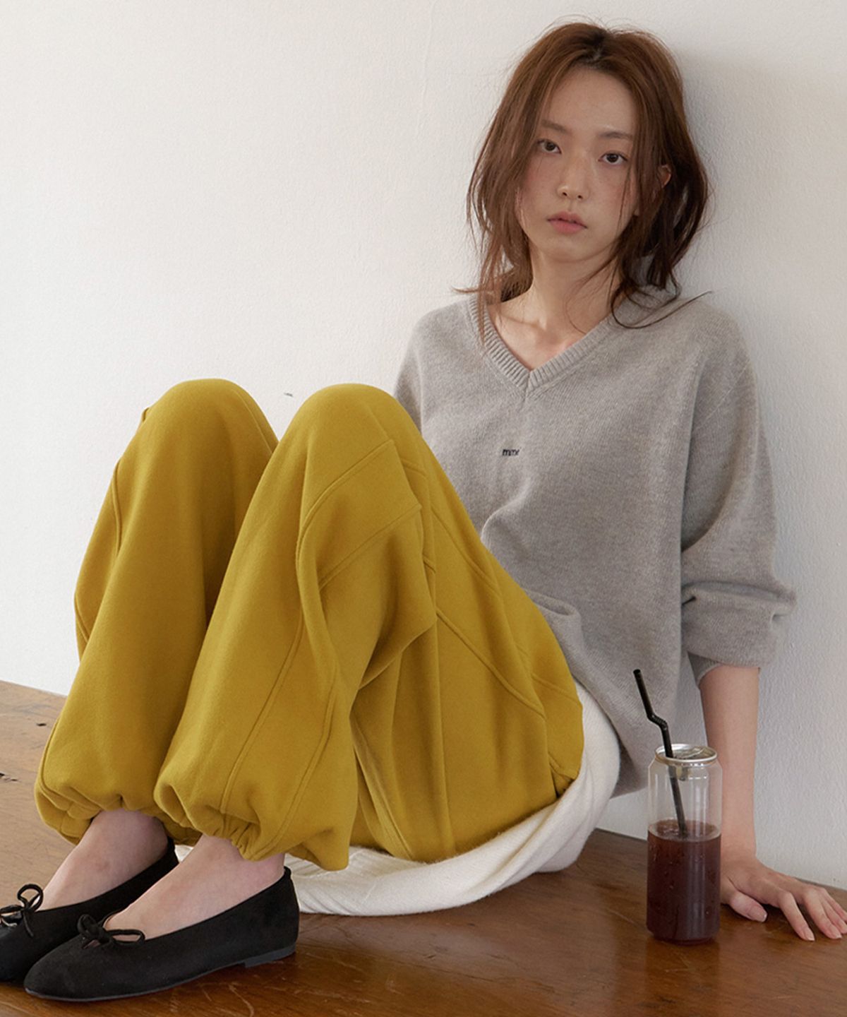 뮈르뮈르(MURMURE) 베른 홀가먼트 브이 울 니트_Bern Knit_Gray