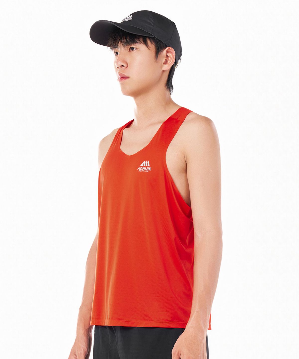 오니지(AONIJIE) 에어핏 러닝 싱글렛 MT68 (Orange Red)