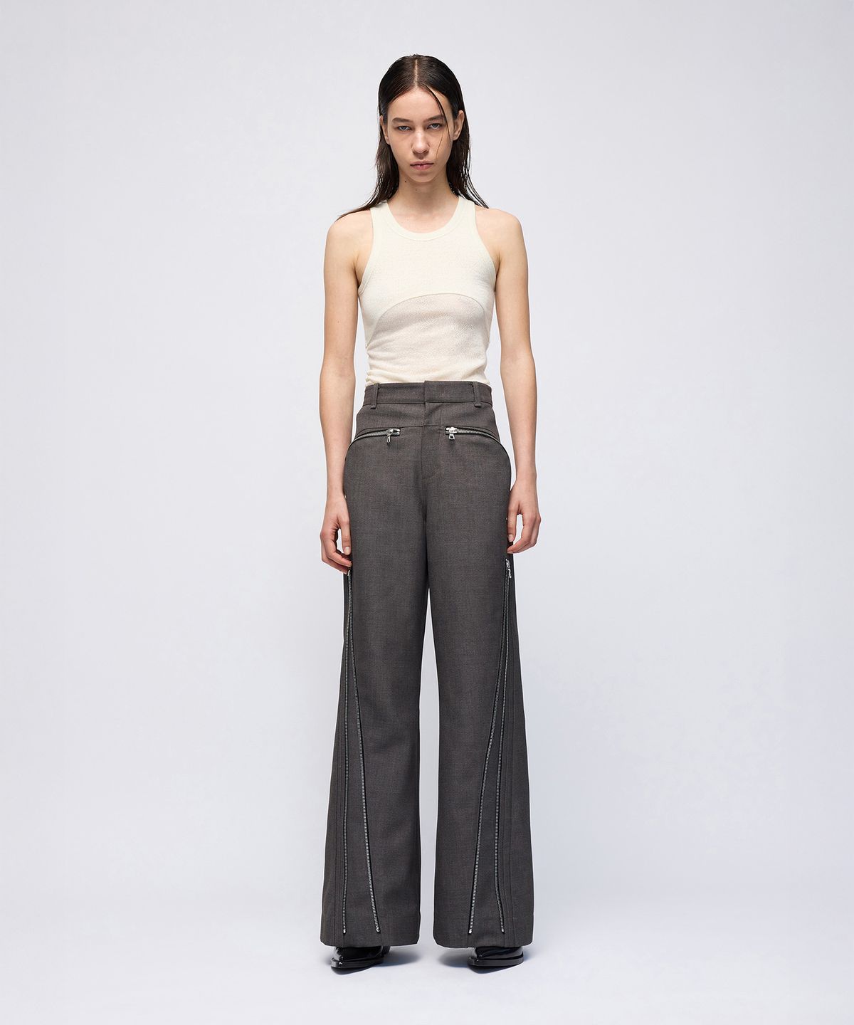 몰프(MORPH) Titane Zip Tailored Pants