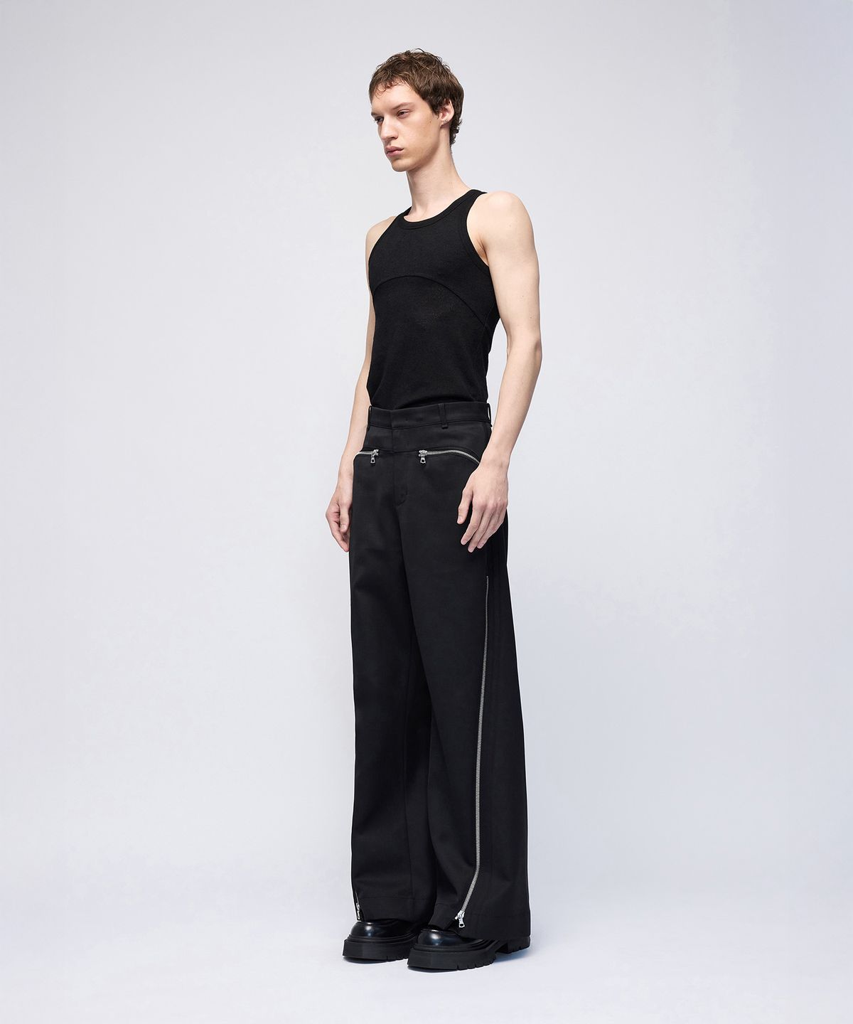 몰프(MORPH) Titane Zip Tailored Pants