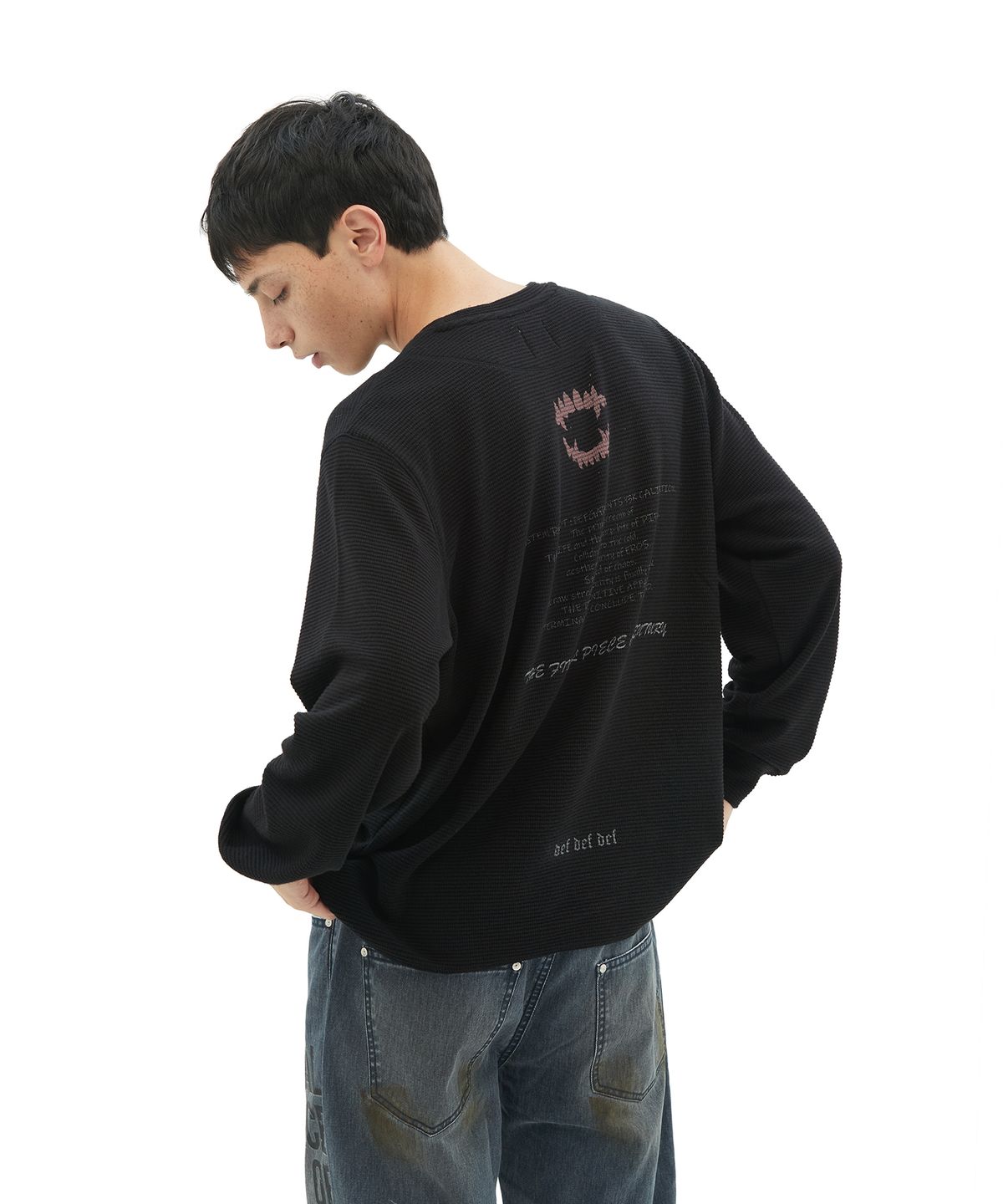 데프가먼츠(DEFGARMENTS) (DEFG X 홍또기) REBOOT WAFFLE LONGSLEEVE [3COLOR]