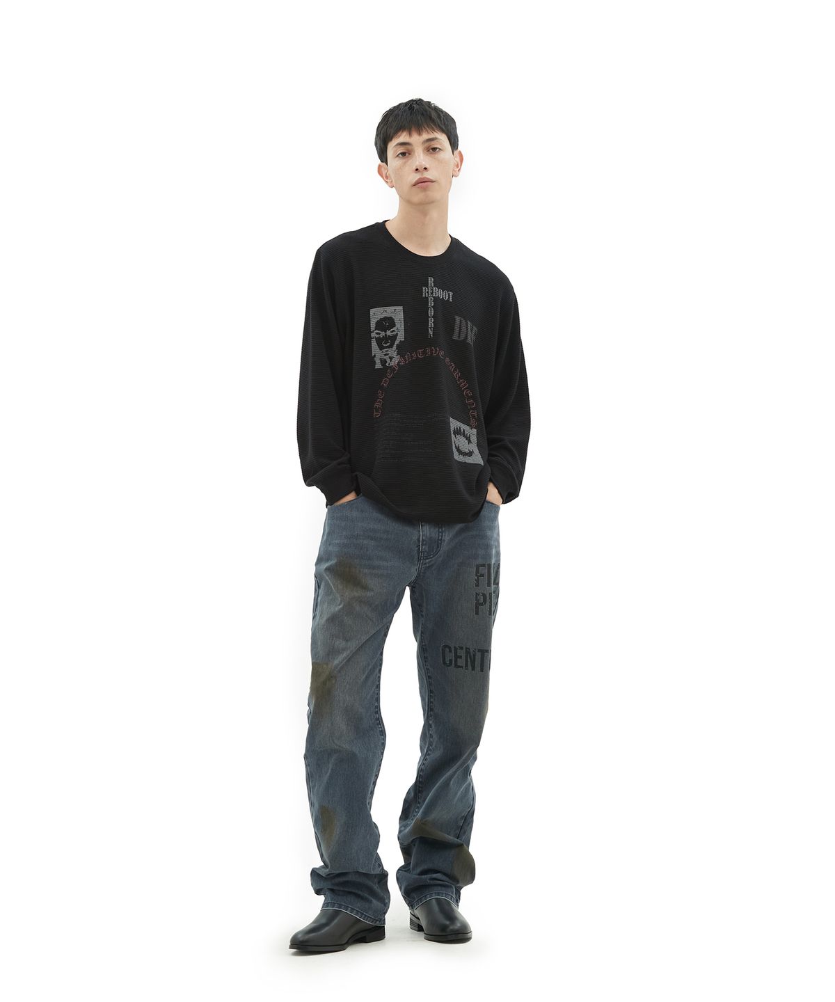데프가먼츠(DEFGARMENTS) (DEFG X 홍또기) REBOOT WAFFLE LONGSLEEVE [3COLOR]