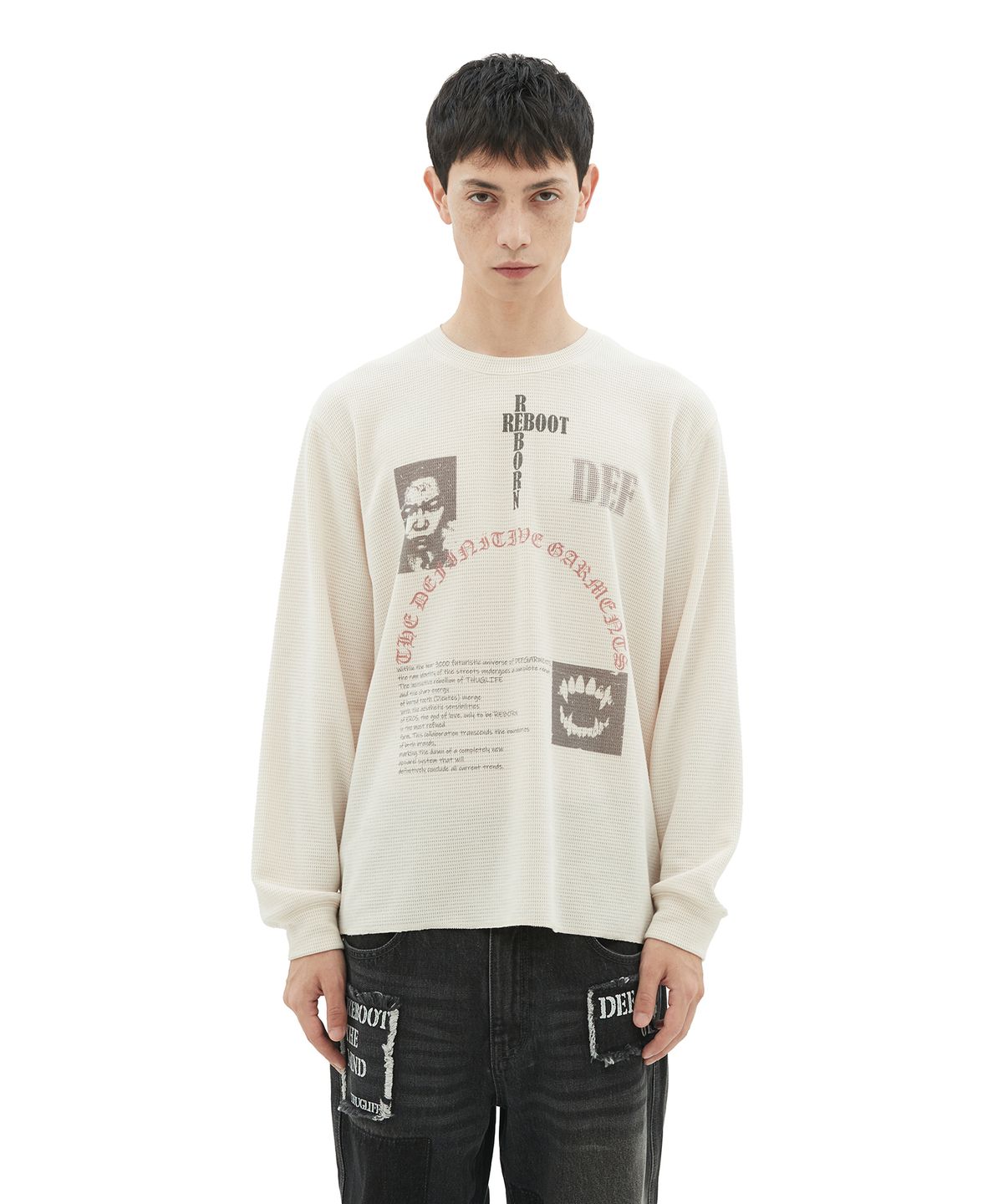 데프가먼츠(DEFGARMENTS) (DEFG X 홍또기) REBOOT WAFFLE LONGSLEEVE [3COLOR]