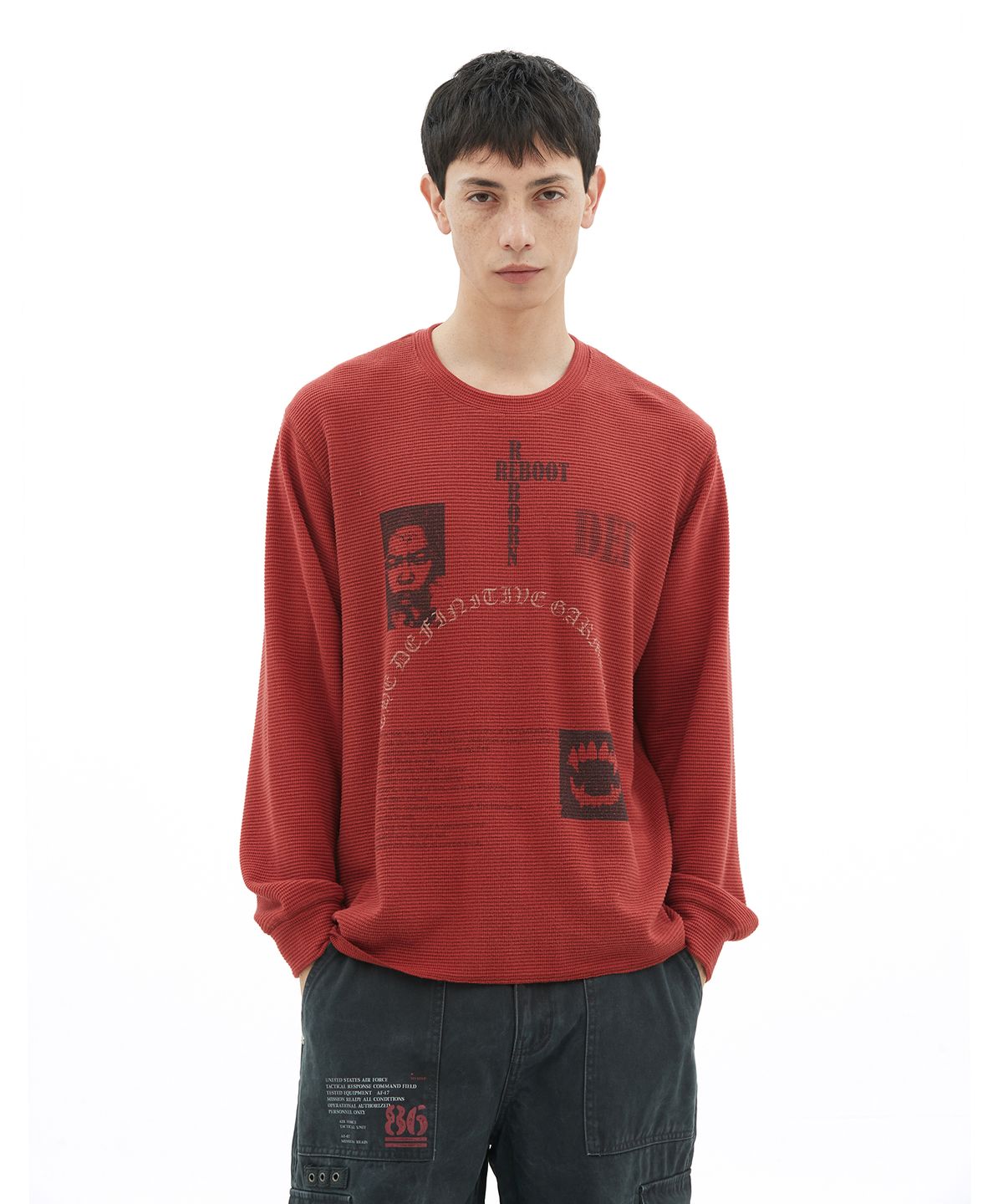 데프가먼츠(DEFGARMENTS) (DEFG X 홍또기) REBOOT WAFFLE LONGSLEEVE [3COLOR]