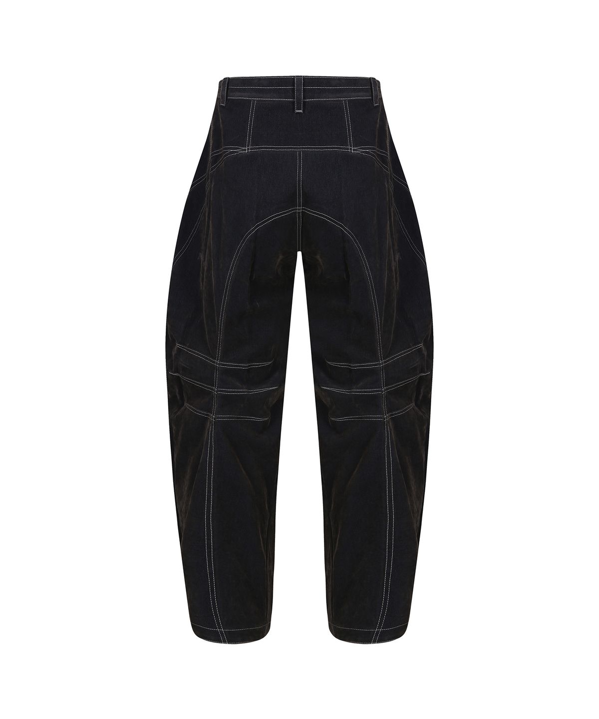 몰프(MORPH) Divided Velvet Denim Curved Pants