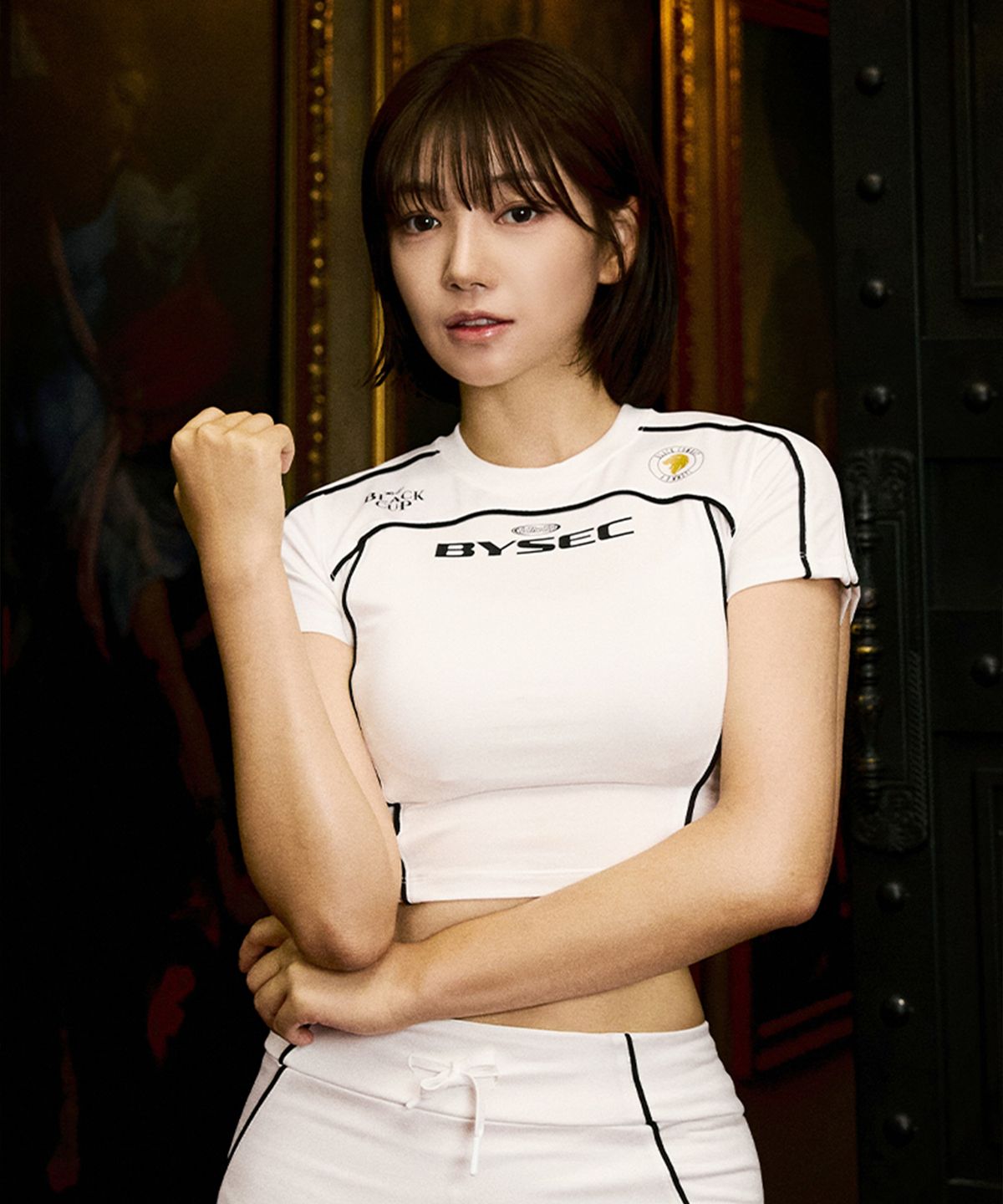 바이젝(BYSEC) [BYSEC X BLACKCOMBAT] POLYSPAN PING CROP T-SHIRTS