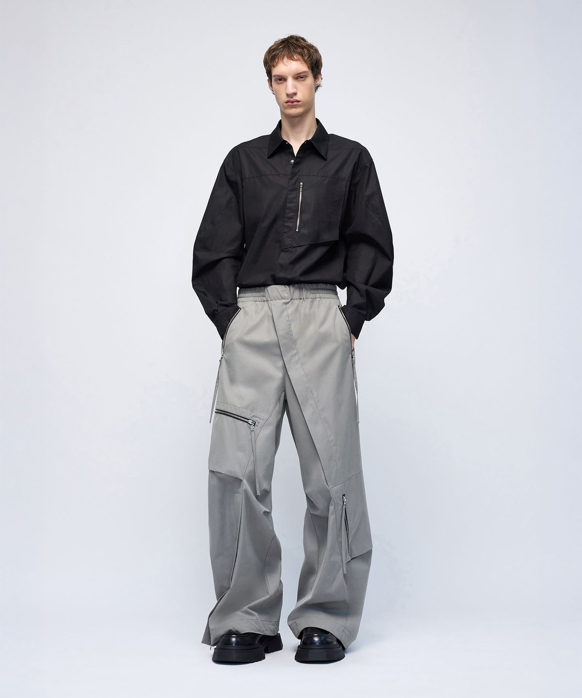 몰프(MORPH) Divided Hidden Snap Shirt