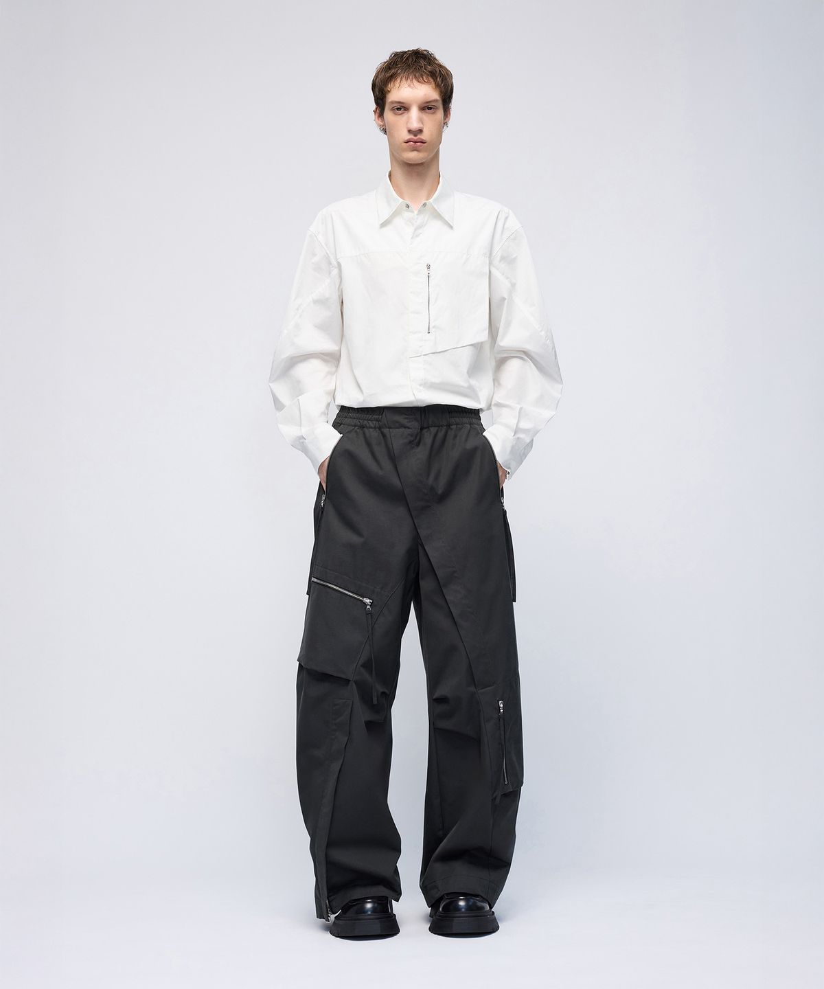 몰프(MORPH) Divided Hidden Snap Shirt