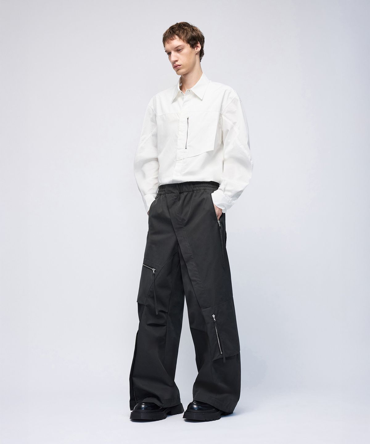몰프(MORPH) Divided Hidden Snap Shirt