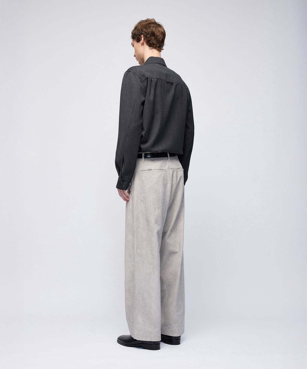 몰프(MORPH) Divided Wool Jacquard Zip Shirt
